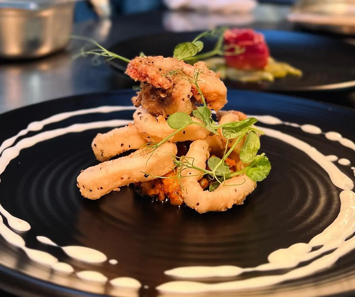Fresh calamari at Pembrokeshire coastal pub